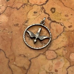 Sterling dove charm/pendant